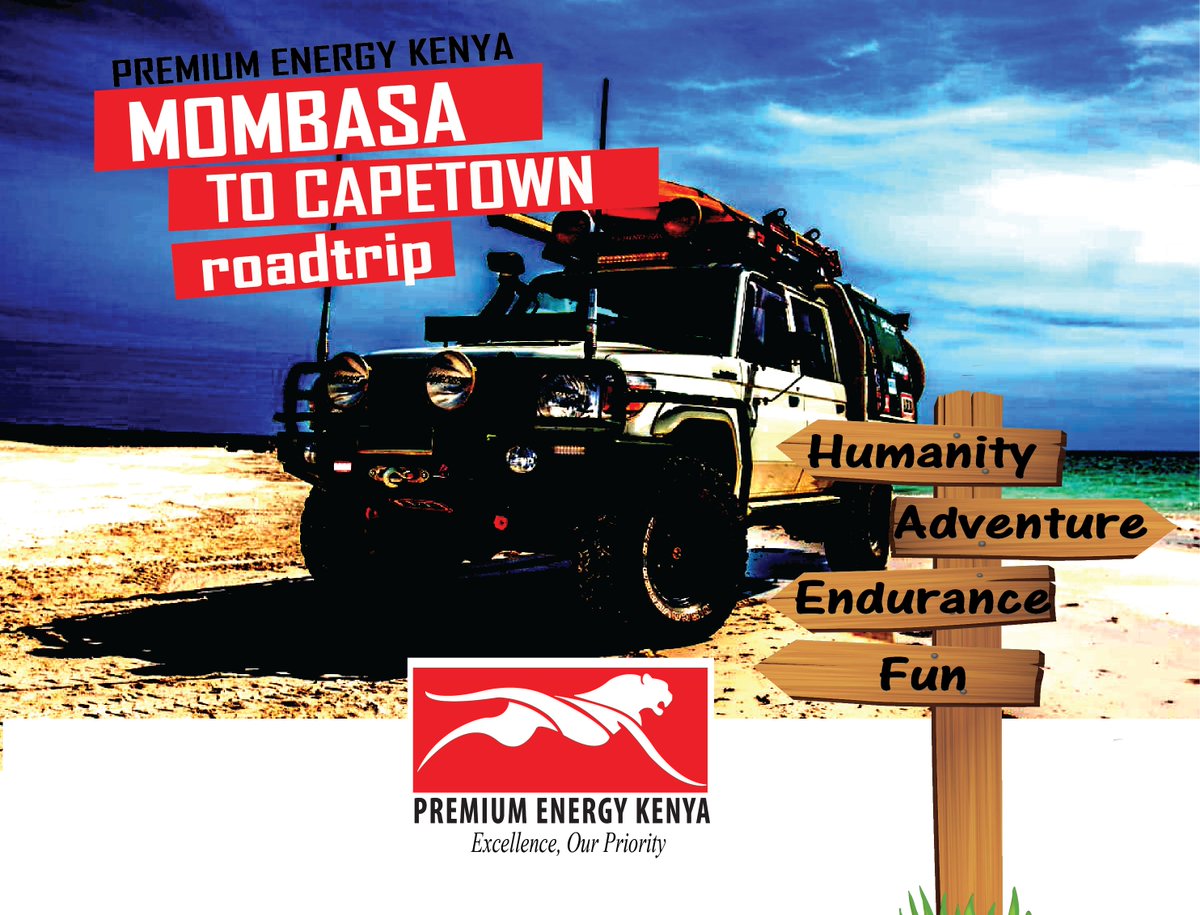 KenyaEnergy's tweet photo. Awareness, Adventure and Fun with Endurance in a  the grueling 13,000km from Mombasa to Cape Town....COUNTDOWN!! https://t.co/lWpf1Smm4N