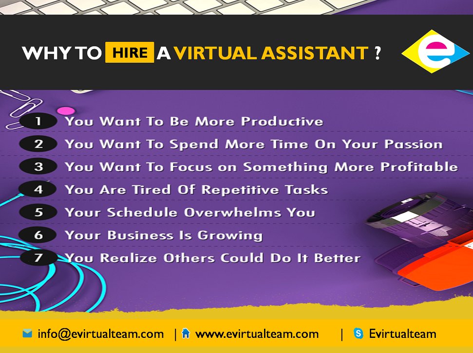 Evirtualteam's tweet photo. Why To Hire A Virtual Assistant? EVT's Virtual Assistant At Your Disposal. @Evirtualteam #virtualassistant #virtualassistantnextdoor. https://t.co/rc6m7aChQo