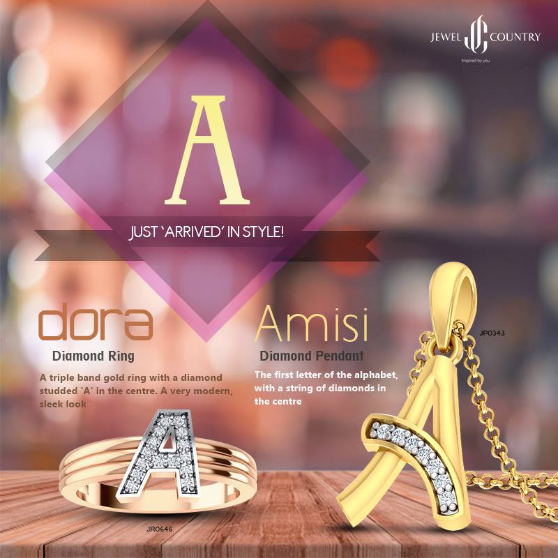 JewelCountry_in's tweet photo. Just ‘Arrived’ in style! #AlphabetCollection #DoraDiamondRing #AmisiDiamondPendant
https://t.co/D2PkBXHyeT https://t.co/BxofMxqXvf https://t.co/slNE8Po5fv