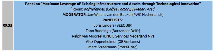 PortXLglobal's tweet photo. #PortXL today on a panel about "Maximum Leverage of Excisting Infrastructure and Assets through Technological Innovation" #CTSR16 https://t.co/QWFBXiWHxE