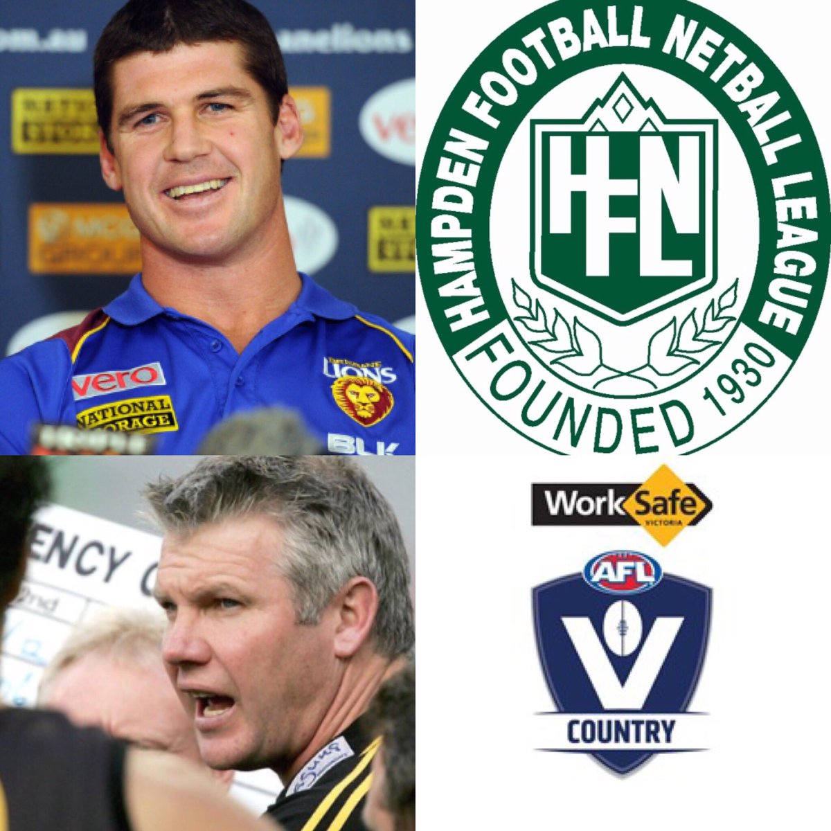 nickbbrown's tweet photo. Two big appointments this week in the country footy world.
@JBrown to coach @HampdenFNL in #Interleague.
@SpudSays to lead Vic Country. https://t.co/8Y9XcwB0UQ