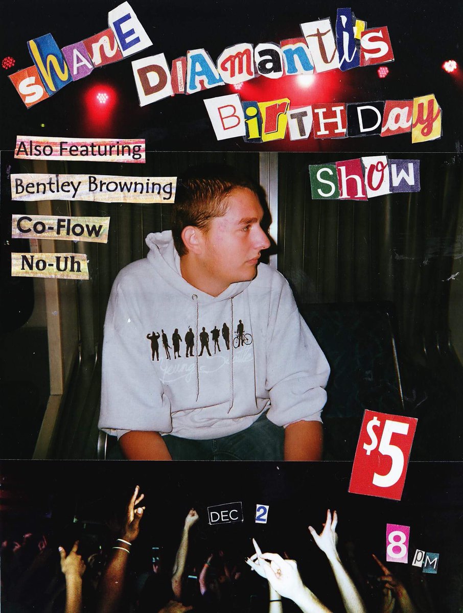 Diamanti425's tweet photo. YO! Dec 2nd I'm having a house party show with my collective @SwayingNeedle and ITS MY B-Day!

S/O to @TaylorODore for putting this together https://t.co/ZBi4JFcQoW