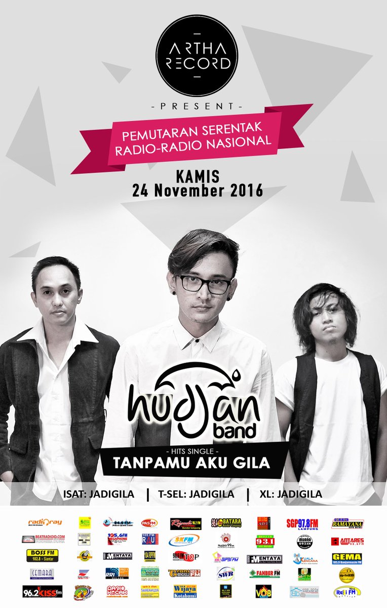 _artharecord's tweet photo. Release hits single @band_hudjan "Tanpamu aku gila" dan jangan lupa download rbt nya https://t.co/4UnNVTCRTV