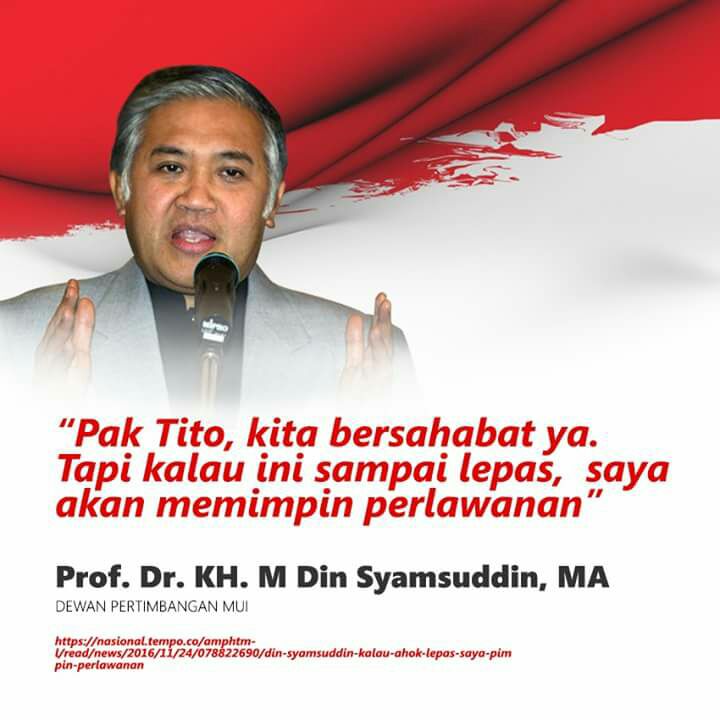 luckysubiakto's tweet photo. Pak Din kepada Kapolri: "kalau ini sampai lepas, saya akan memimpin perlawanan" https://t.co/RVHFKuow3f