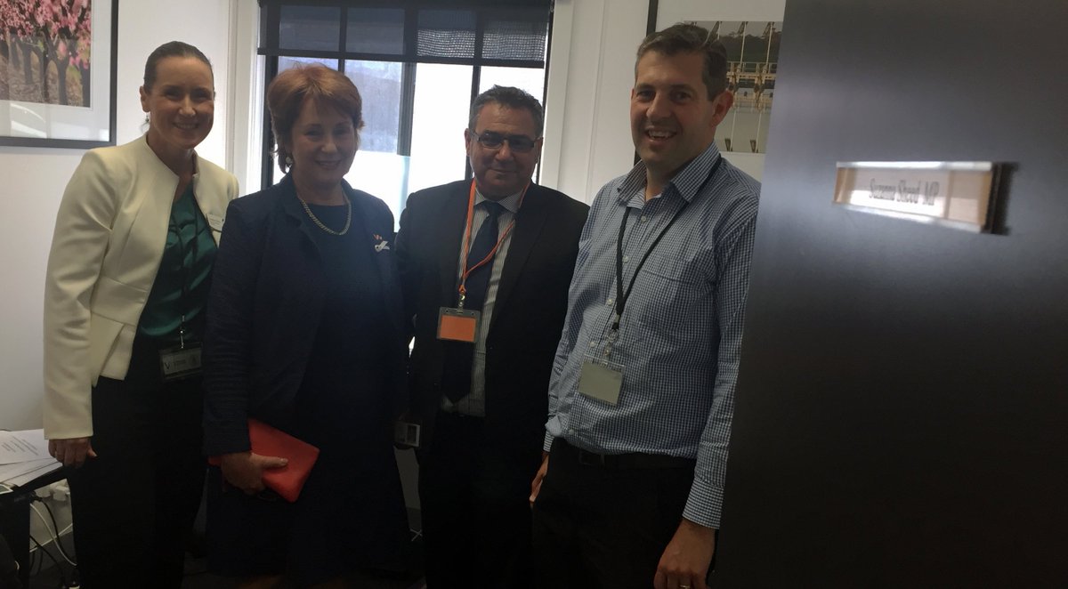 Good to catch up with <a href="/GrSheppMayor/">Mayor Greater Shepp</a> Dinny Adem, and some of <a href="/GreaterShepp/">Greater Shepparton</a>'s executive team at Parliament this afternoon.