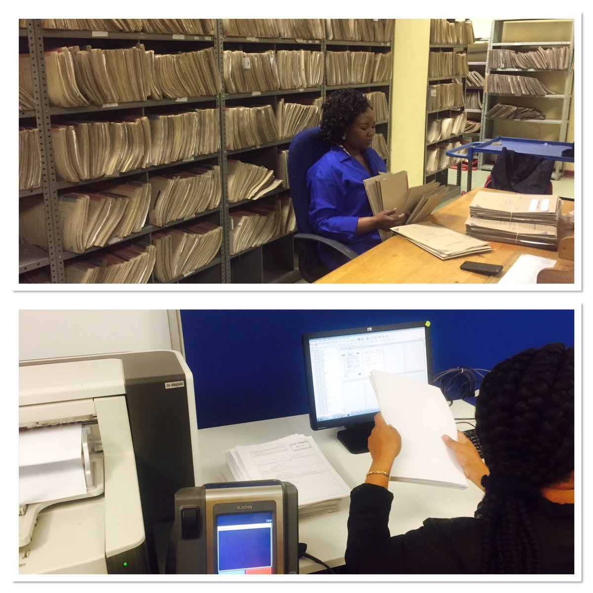 HomeAffairsSA's tweet photo. In case you haven't heard! We are moving from the old to the new! We are digitising old birth &amp; death records. #Efficiency #DigitalDHA https://t.co/nFuNipiq7W