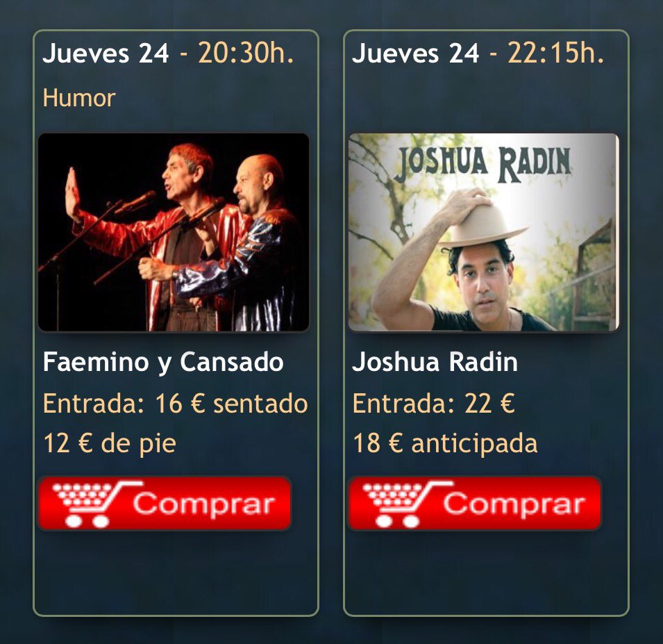 salagalileo's tweet photo. Hoy:
- 20:30 #humor con @faeminoycansado Entradas agotadas.
- 22:15 #clubReserva1925 con @joshuaradin joshuaradin https://t.co/MkJreTHKqz https://t.co/U1Ib1r9y4T