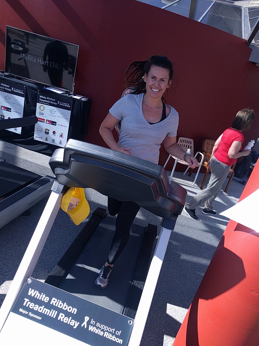 OrangeWRD's tweet photo. Mia from Octec cranking out the k's. It's all in support of #WhiteRibbon! https://t.co/ETO6cchE1m