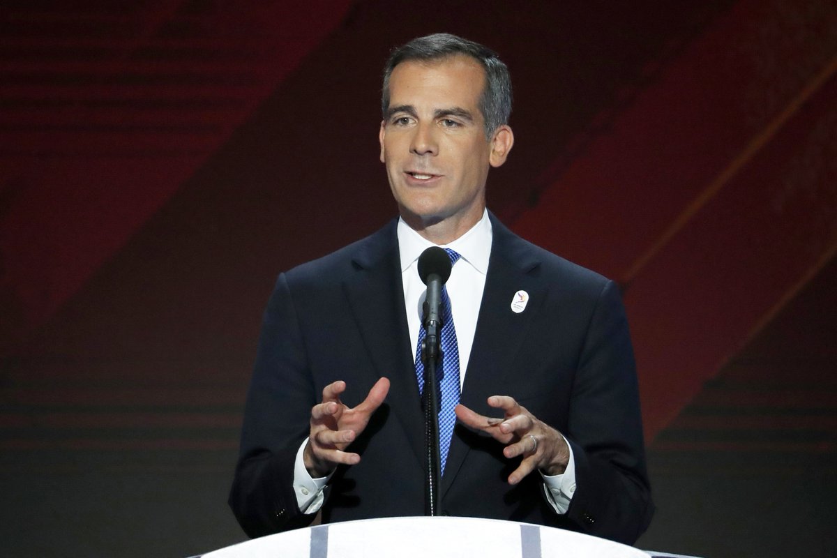 NBCNews's tweet photo. Donald Trump backs L.A.'s bid for 2024 Summer Olympics during phone call, L.A. mayor's office says https://t.co/VaGKlMiGnd https://t.co/wQswBmBuZg
