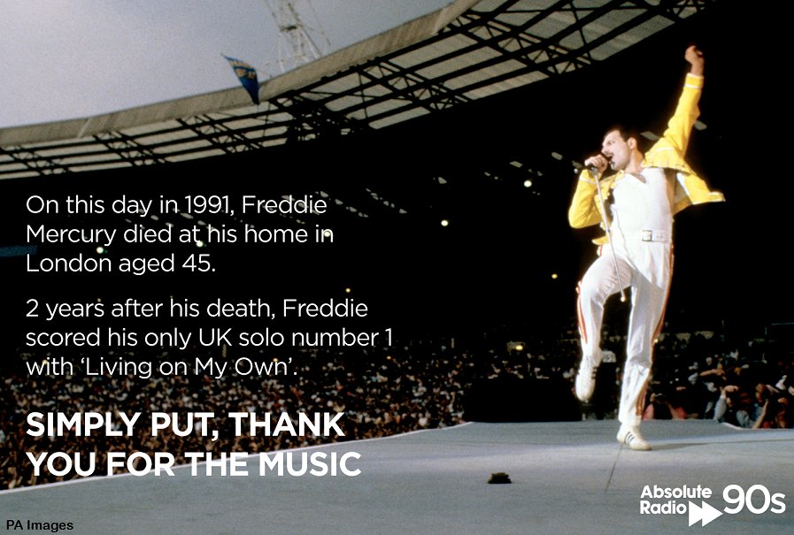 Freddie Mercury died 25 years ago today