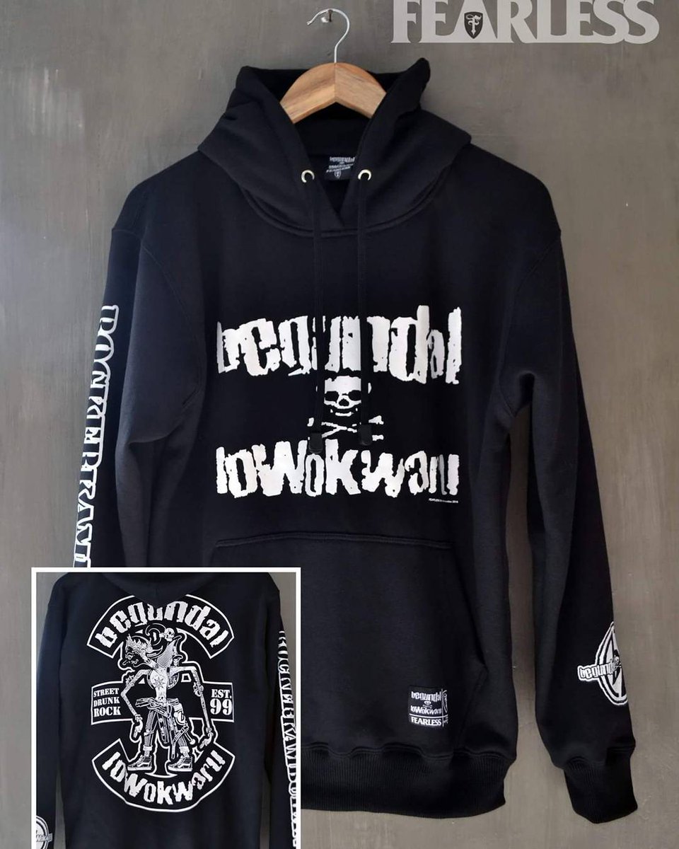 HOODIE ROCKER KAMBUHAN HITAM | 250K | FOR ORDER : 081252160073 | PIN : F34RLESS | OFIICIAL LINE @ FEARLESSMERCH