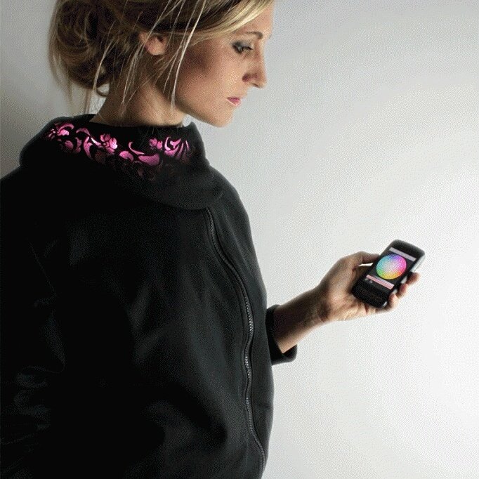 JorgeandEsther's tweet photo. #tbt Our Lüme app controlled Bomber Jacket won the Jury Prize at the 17th @ISWCNET in 2013. #fashiontech #bluetooth #fashion https://t.co/oCnIq9K2f3