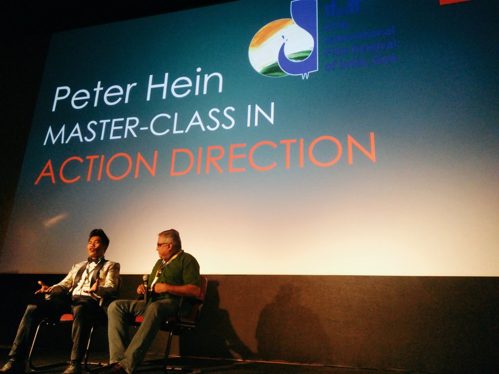 DFF_India's tweet photo. #Masterclasses at #IFFI: "I want to learn, I ask for work"- @PeterHeinOffl 
#ActionDirection https://t.co/Uoc9LJ4QBl