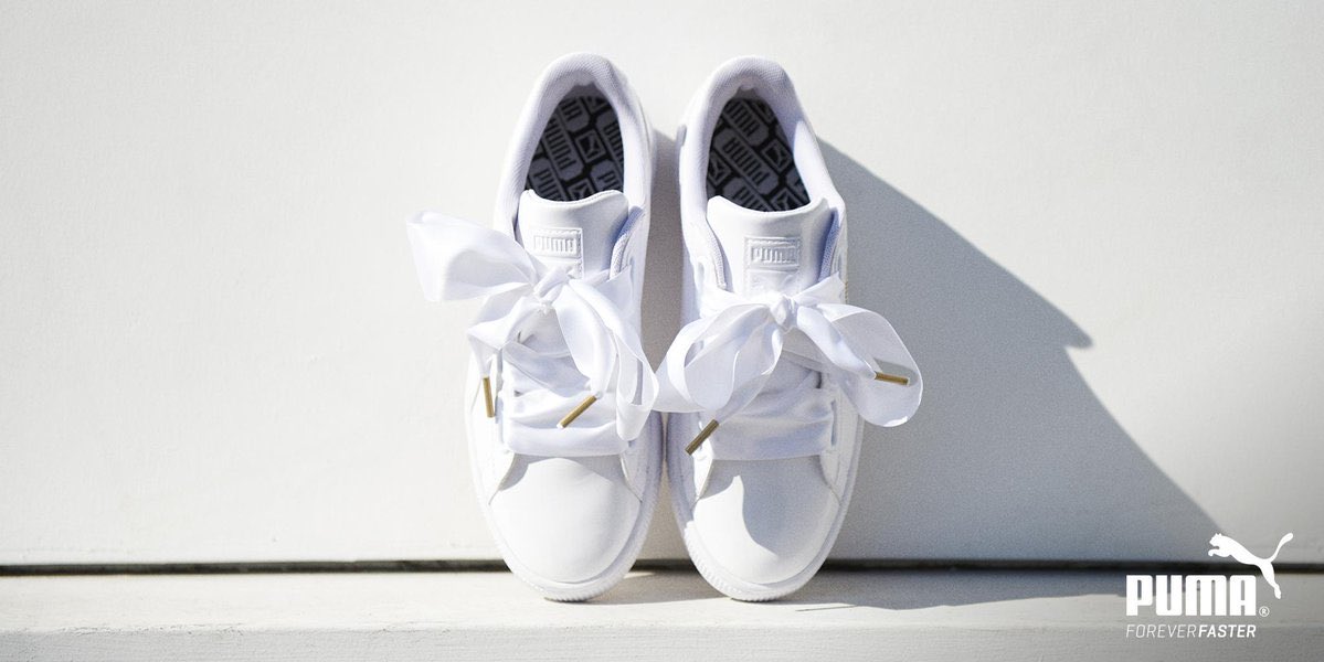 puma basket satin bow