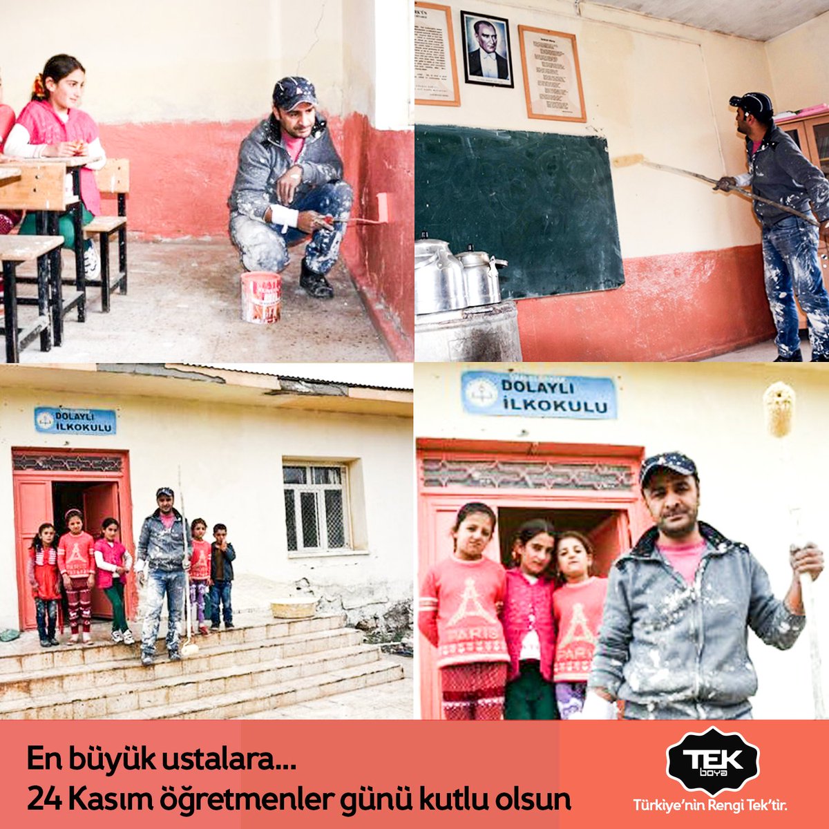 Bu kutsal vazifede hiçbir fedakarlıktan kaçınmayan öğretmenlerimizin 24 Kasım öğretmenler gününü kutlarız #tekboya #24kasım #öğretmenlergünü