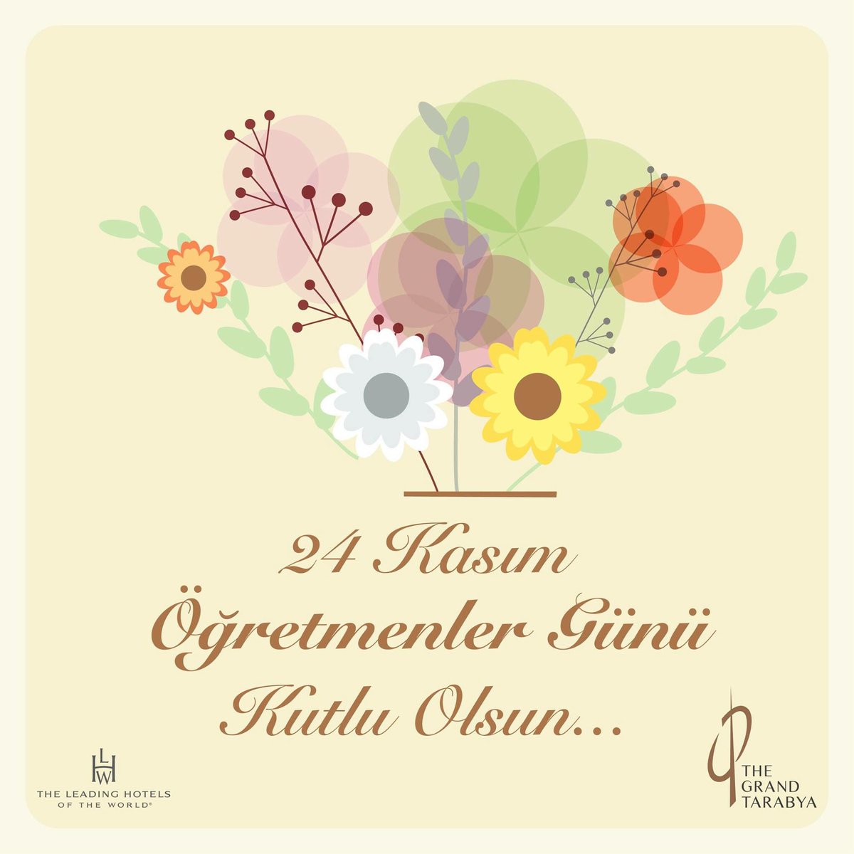 Bizleri sevgileri ile kucaklayan, bilgileri ile eğiten değerli öğretmenlerimizin Öğretmenler Günü kutlu olsun. 🙂
 #24kasım #thegrandtarabya