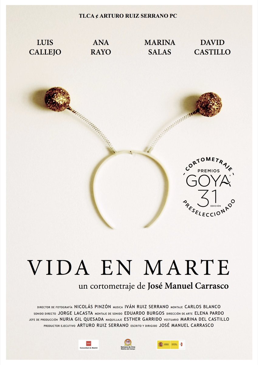 JM. Carrasco (@carrascodirige) on Twitter photo VIDA EN MARTE corto preseleccionado a los <a href="/PremiosGoya/">Premios Goya</a> en @movistarplus <a href="/yomvi/">Yomvi</a> y si eres miembro de la <a href="/Academiadecine/">Academia de Cine</a> ya está en veomac VIDA EN MARTE corto preseleccionado a los <a href="/PremiosGoya/">Premios Goya</a> en @movistarplus <a href="/yomvi/">Yomvi</a> y si eres miembro de la <a href="/Academiadecine/">Academia de Cine</a> ya está en veomac