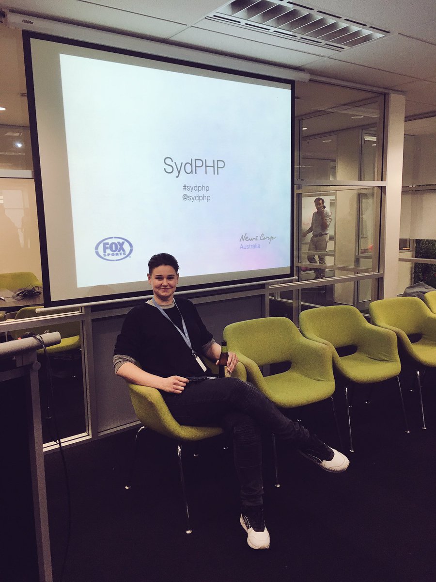dionbeetson's tweet photo. @trycatchally relaxed and prepped for #sydphp @newscorpaus https://t.co/HpmXWHz4jY