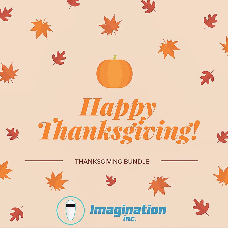veimagination's tweet image. Our office will be closed on Thanksgiving Day, as we give thanks in this time of gratitude.

Happy Thanksgiving!
From Imagination Inc.