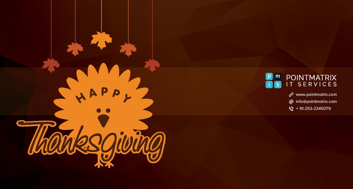 pointmatrix's tweet photo. Team PointMatrix wish all our kind supporters a very "Happy Thanksgiving"
#Bethankful #HappyThanksGiving #PointMatrix #PMIS https://t.co/jhsq3n0zaM