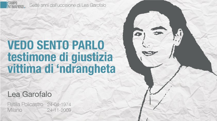 stampoantimaf's tweet photo. Sette anni dall'uccisione di Lea Garofalo. La ricorderemo questa sera alla fiaccolata https://t.co/szLiOzyFmJ https://t.co/IbMbTSznXE
