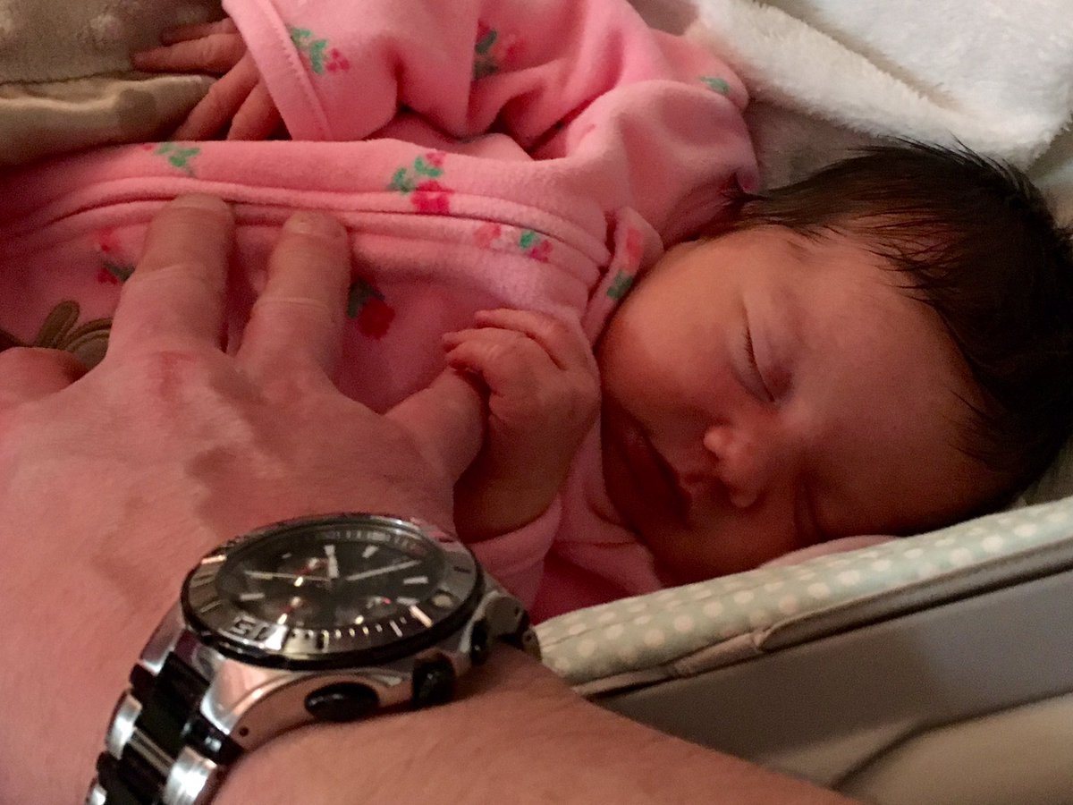 thehardcorechef's tweet photo. She's holding my hand and evenings #snugglez thanks to my #littleangel β€οΈ https://t.co/jXzQ622ebk