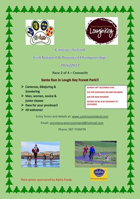 Race 2 of our Championships will be on 18th December in Lough Key Forest Park. Lots of exciting stuff happening! canicrossireland.com/events/upcomin…