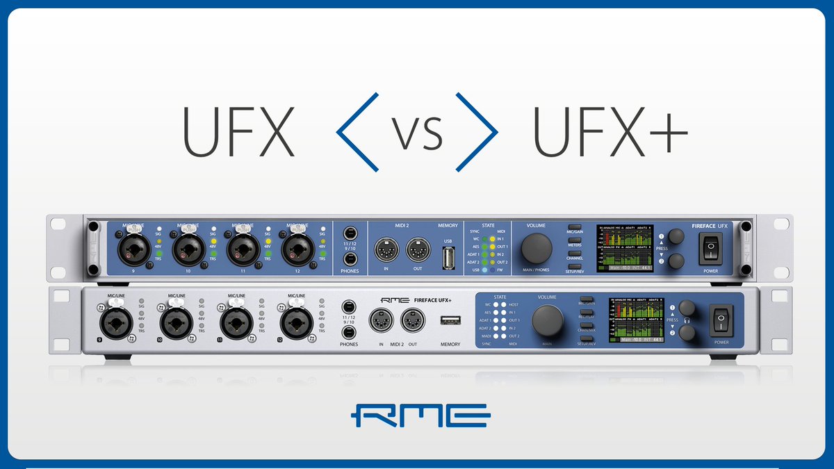 RME_News's tweet photo. #RMEAudio Fireface UFX or Fireface UFX+ ? #switch2rme https://t.co/hg9eiQCNyC https://t.co/1kB09QJ1lb