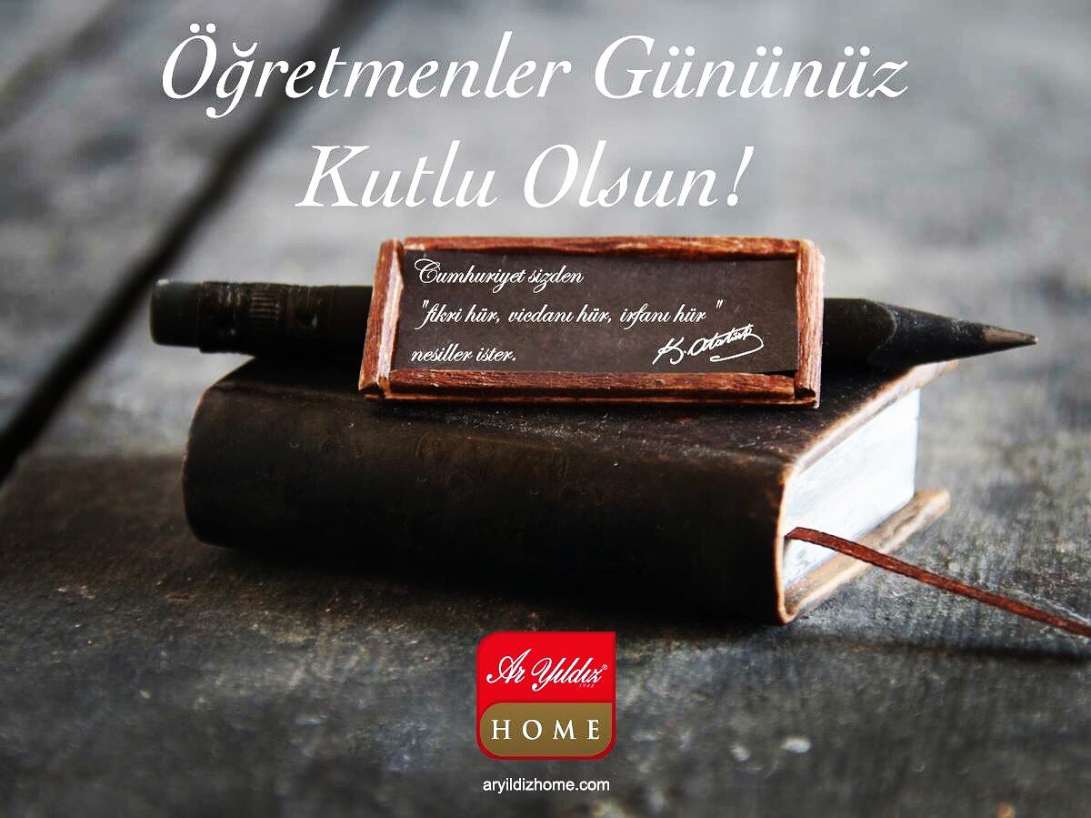 AryildizHome's tweet photo. #Başöğretmen #Atatürk'e şükranlarımızla
geleceğimize ışık tutan tüm  #öğretmen'lerimizin gününü kutlarız.
#AryildizHome   
#ÖğretmenlerGünü https://t.co/T1sfBqjK93