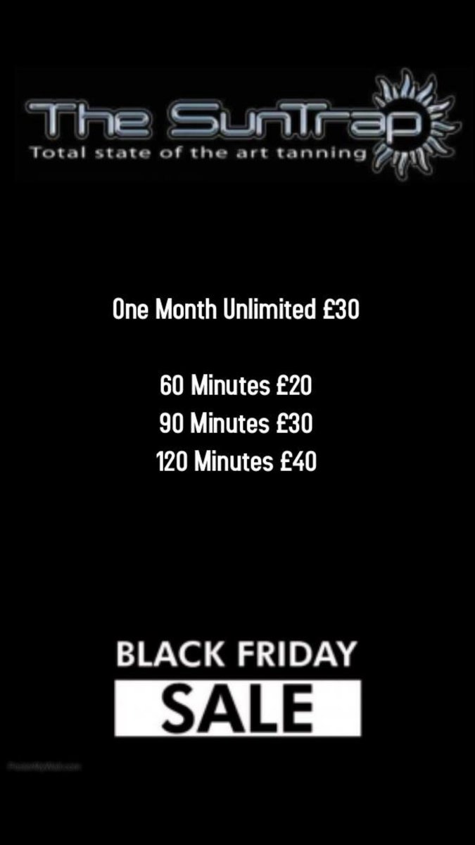 Black Friday starts today!!!!!! Till close of play Friday!!!!! ☀️☀️☀️☀️