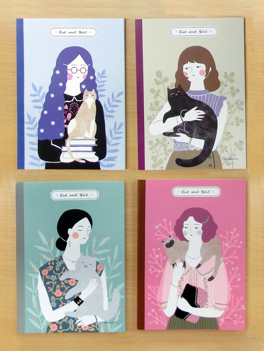 【Cat and Girl notebook📓】KOKUYOさんより中国で発売されるノートのデザインを担当しました。学生さんたちの勉強のお供になってくれたら嬉しいです。
科目設定したわけじゃないけれど、なんとなく青は数学のイメージ…🤔 