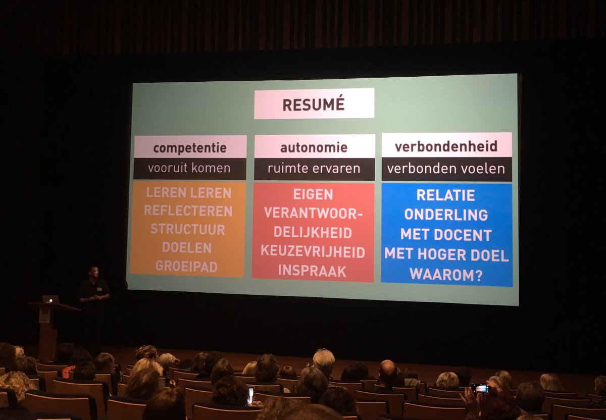 Workshop motivatie #mbocity. Denk na over de vraag wat de lerende motiveert; competentie, autonomie of verbondenheid? Sluit daarbij aan!