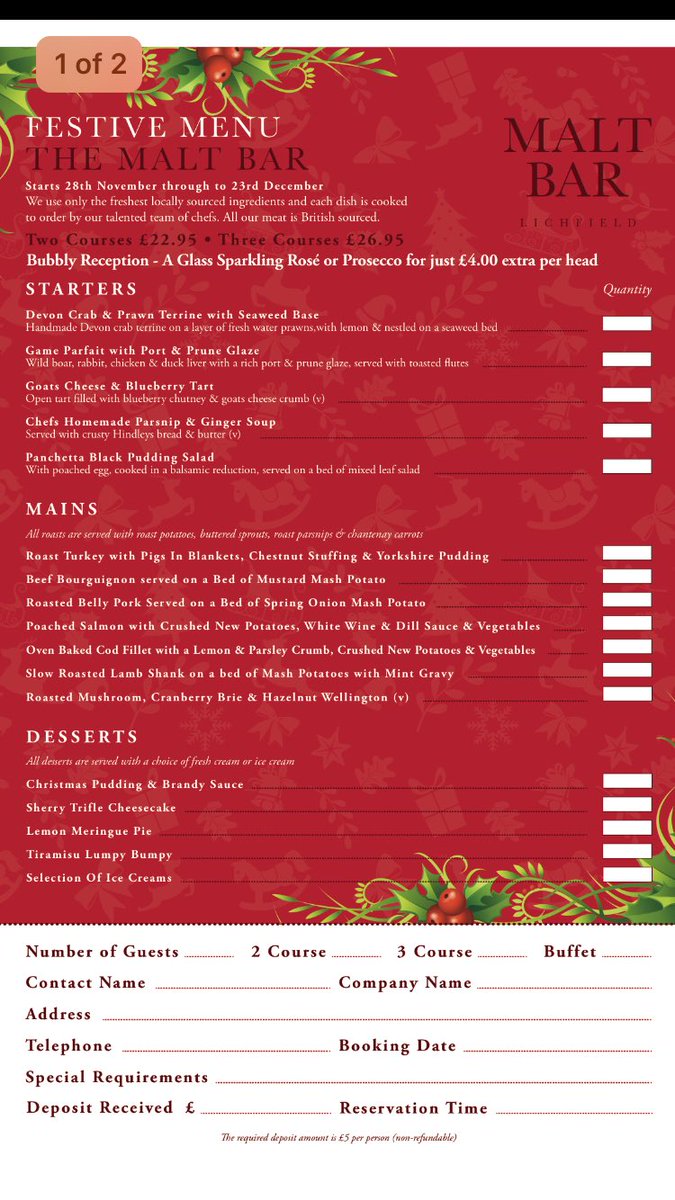 We've still got a few spaces for Christmas bookings Saturday December 17th &amp; w/c 19th.