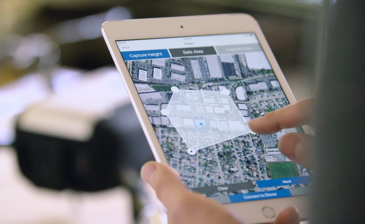 The <a href="/Kespry/">Kespry</a> #drone flies autonomously. Outline the property in the app &amp; tap takeoff. buff.ly/2fXv7JD #GIS