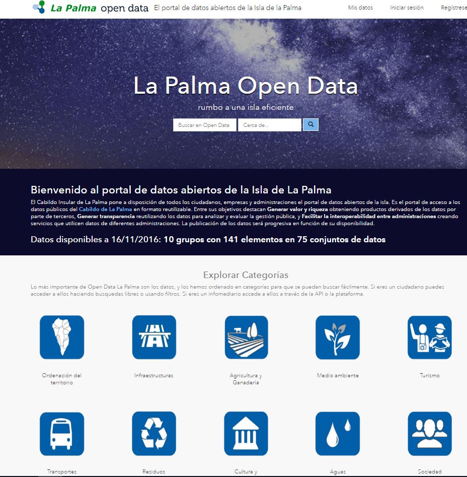 OpenData La Palma actualiza portal web de datos con nuevas utilidades, ¿Te gusta? opendatalapalma.es #opendata #lapalma #DatosAbiertos