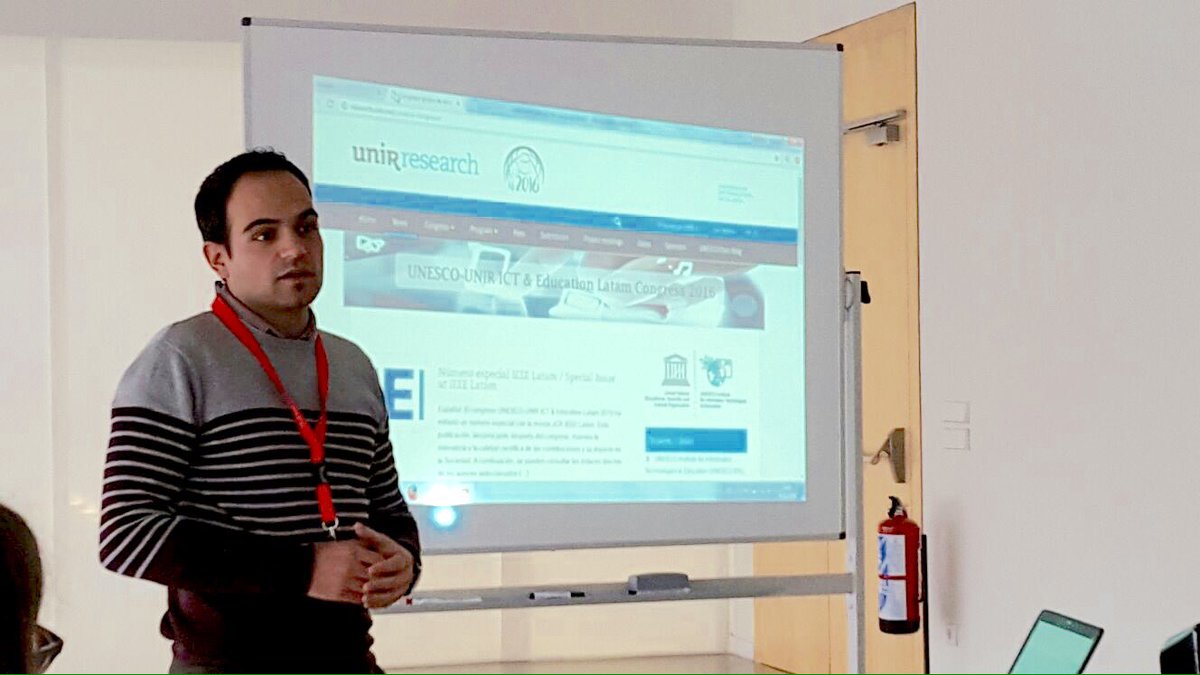 UNIRResearch's tweet photo. El uso de #redessociales y #vídeo para divulgar el congreso #u2016 #Comcired https://t.co/F8KACsNJOD