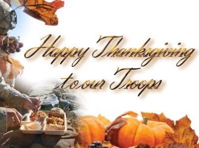 SupportTTF's tweet photo. To all of our Veteran and active duty Military members, Happy #Thanksgiving and thank you for everything that you do to keep us safe. https://t.co/HQfoWOsB3x
