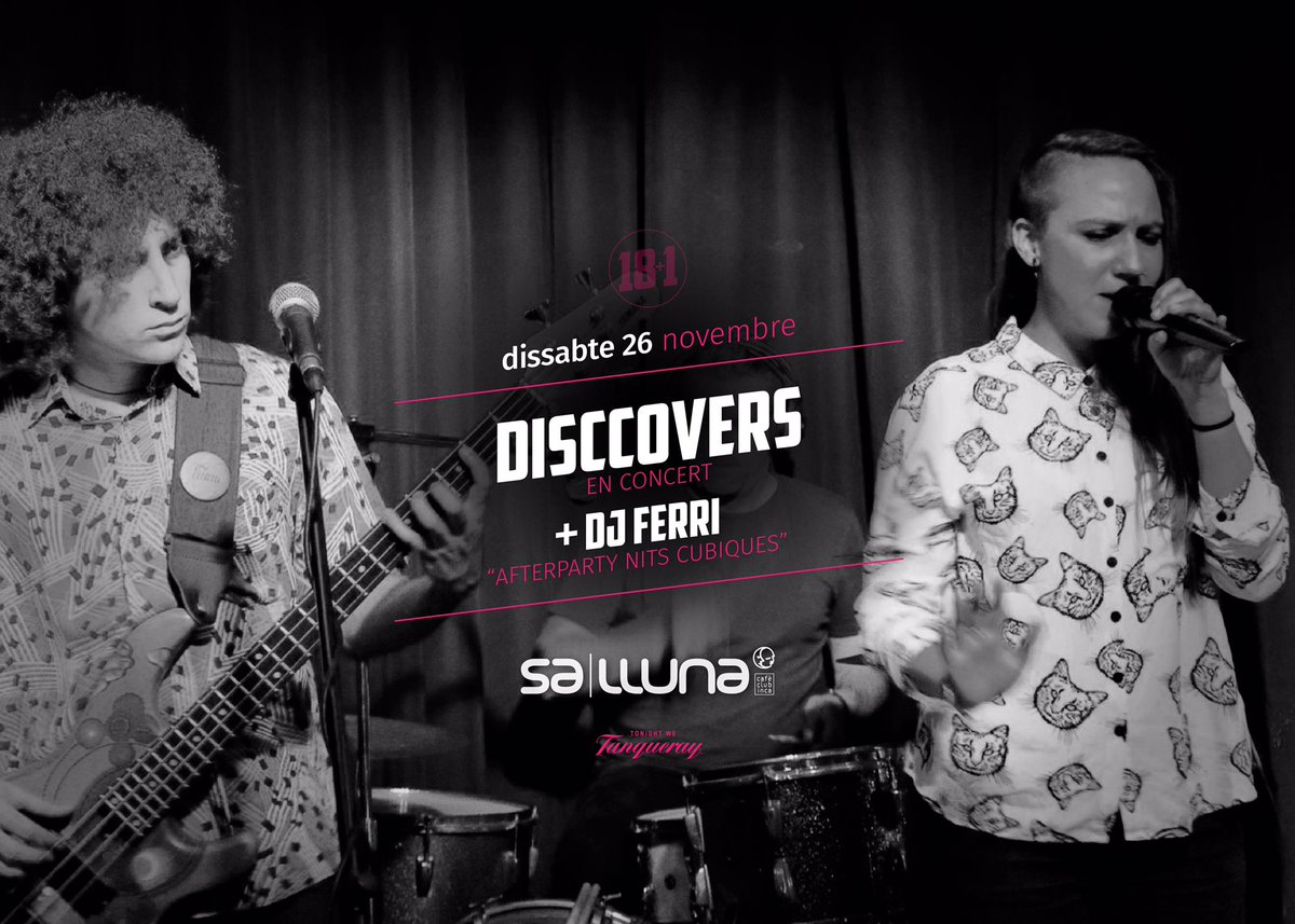 sallunainca's tweet photo. No tens plans per Dissabte? T'oferim un pla immillorable, #Disccovers torna a #sallunainca!
#dissabte #djferri #afterpartynitscúbiques https://t.co/HdArWMUeX2