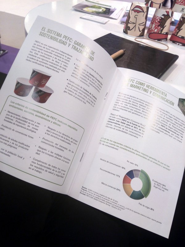 PEFCSpain's tweet photo. En #PI2016 puedes encontrar nuestro folleto con información sobre envases y embalajes sostenibles y los beneficios para tu negocio. https://t.co/YyuRL0Sinf