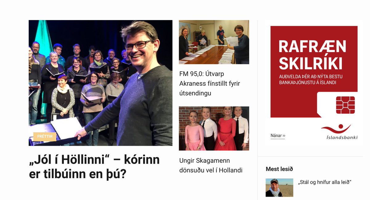 Það eru bara allir ljómandi kátir og brosandi á Flórída-Skaganum í dag. <a href="/skagafrettir/">skagafrettir.is</a> tékkaðu á skagafrettir.is