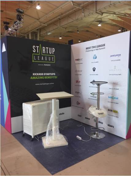 RadixRegistry's tweet photo. .@StartupLeagueHQ had a successful show at #WebSummit16 with 15 #startups displaying their products on our extensions! Throwback pictures- https://t.co/TJHs75CZ4o