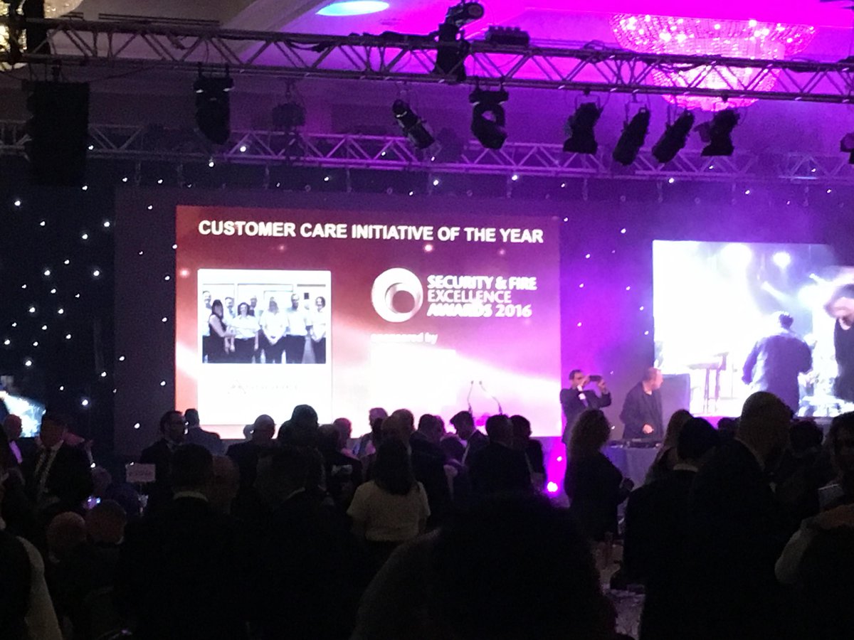 Churches_Fire's tweet photo. Over the moon to win the award for Customer Care Initiative of the Year at last night's @SecurityXAwards #proudtobeassured https://t.co/MAwmpj27Me
