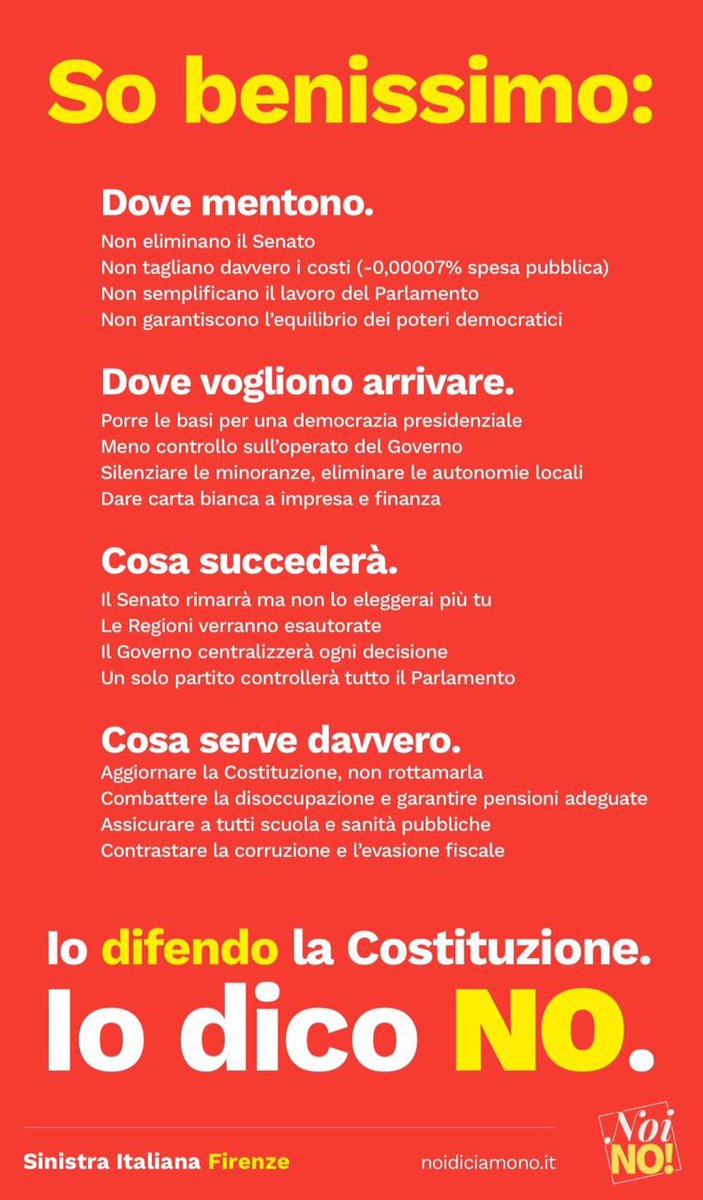 noidiciamono's tweet photo. Sappiamo benissimo dove vogliono arrivare e cosa succederà. 
E anche cosa serve davvero al nostro Paese: #stavoltaNO https://t.co/snsmKbiQaC