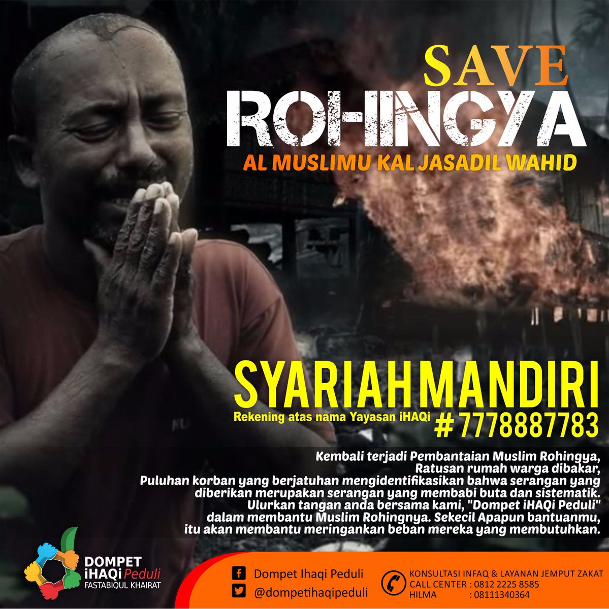 ihaqionline's tweet photo. #SaveRohingyanMuslims
"Al muslimu kal jasadil Wahid"
Kembali terjadi Pembantaian Muslim Rohingya, https://t.co/nza8IsXtts