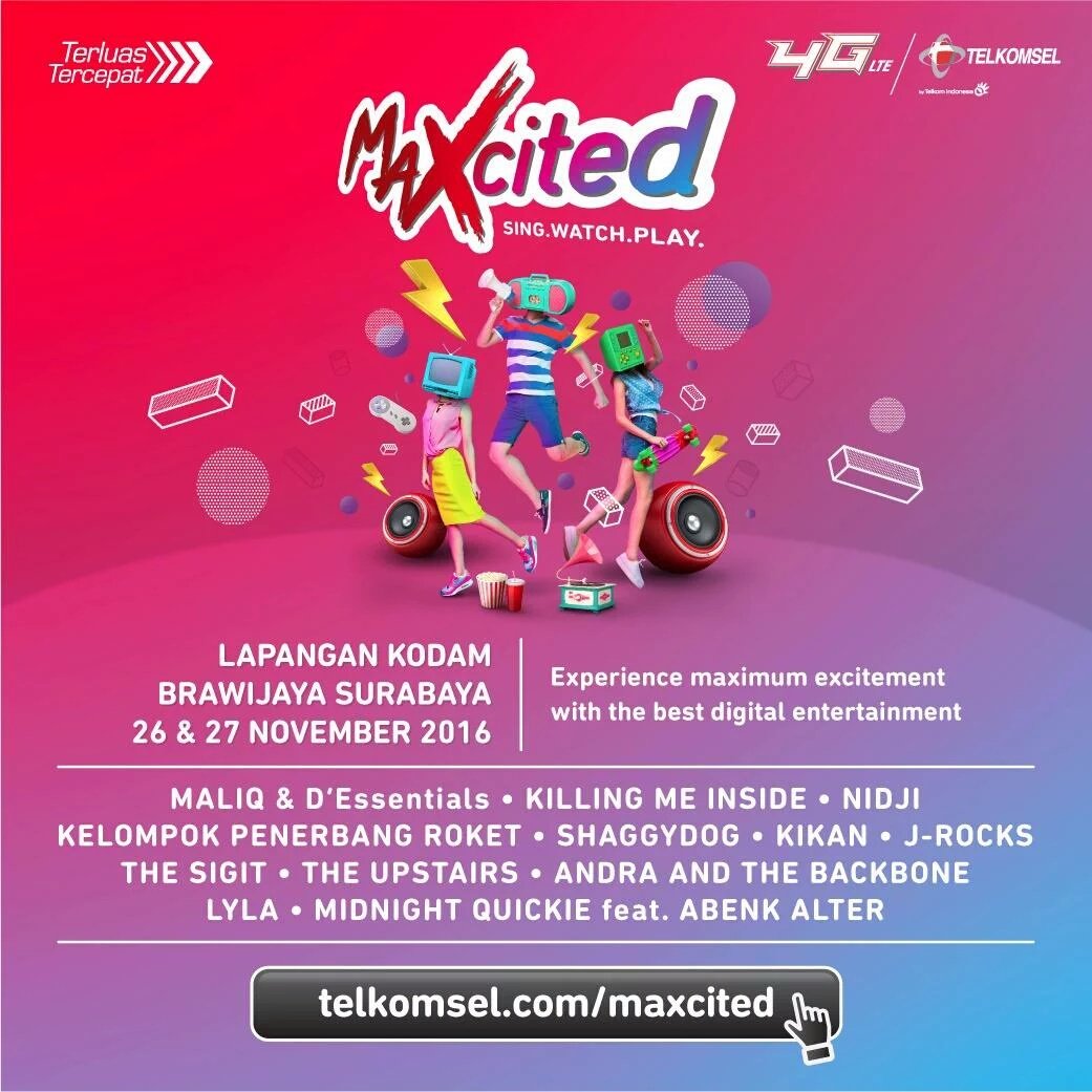 NH_surabaya's tweet photo. Siapa yg rindu Nidji?? Yuk dateng malam mingguan bareng Nidji di #TselMAXcited tgl 26 November di Lap Kodam 🎉🎉🎉🎉🎉 https://t.co/d3a27QlrxF