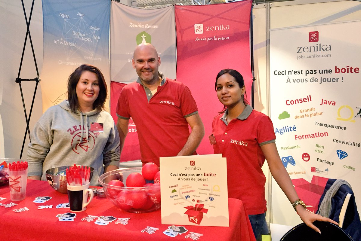 ZenikaRennes's tweet photo. L'équipe @ZenikaRennes et @ZenikaIT vous attend au @ForumGrandOuest #stages #jobs #react #angular #docker #devops #java #agile #NodeJS #gptw https://t.co/pgnL15HhS6