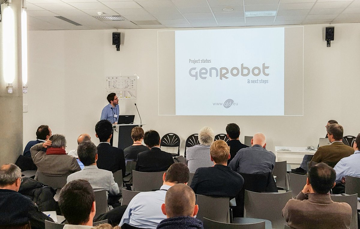 FJavierVaras's tweet photo. @AlexJCantos presenting #genrobot in 2nd #iter #remotehandling workshop - #genrobot is being developed by @GTDsystems for @fusionforenergy https://t.co/DoVLuWfA97