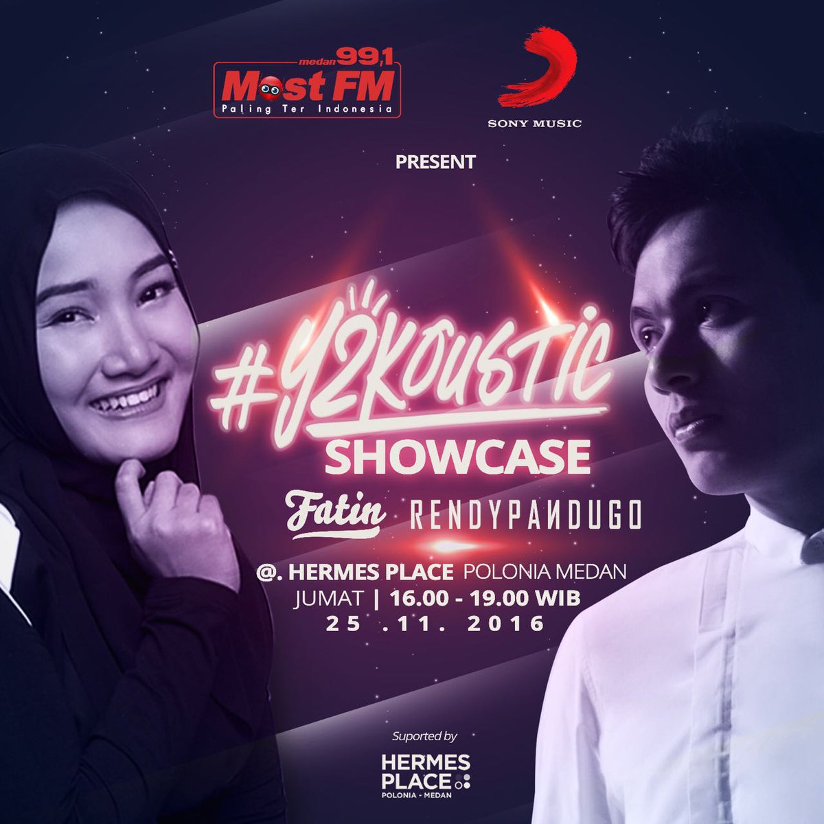 FatinSL's tweet photo. Yang di medan, sampai ketemu besok di showcase #Y2Koustic brg aku dan @rendypandugo 

@MOSTFMedan https://t.co/UwV4FHK9UA