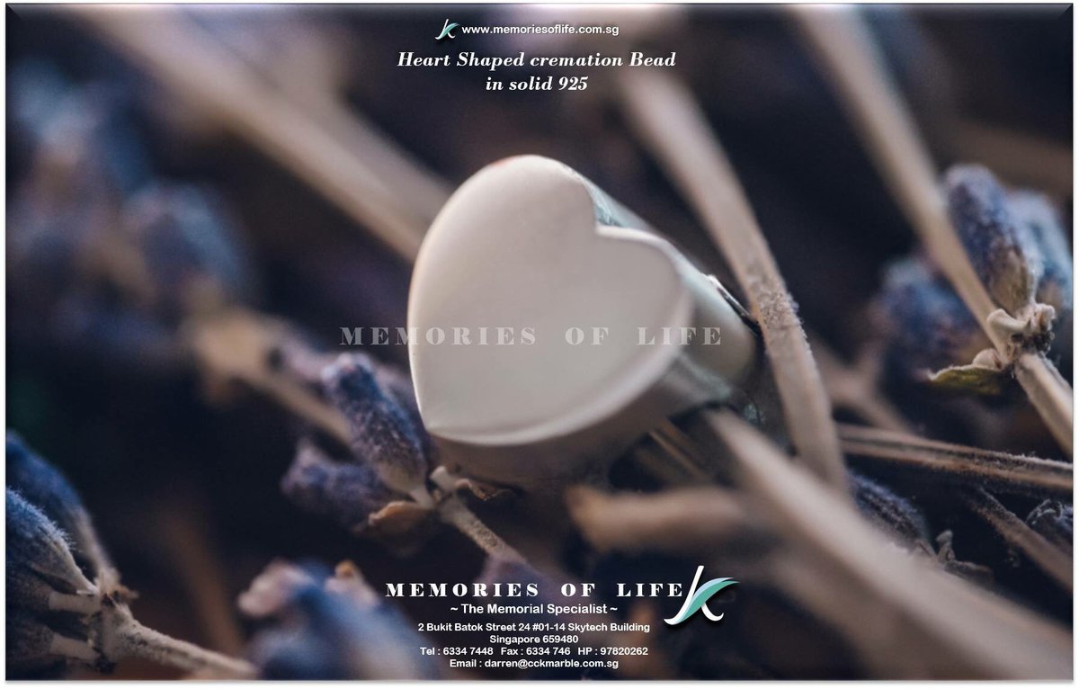 cckmarblesg's tweet photo. Heart shaped cremation bead in 925 silver #madeinAustralia #exclusively #memoriesoflife #cckmarble #keepsake #cremationbead #cremation https://t.co/stUldyIiYF
