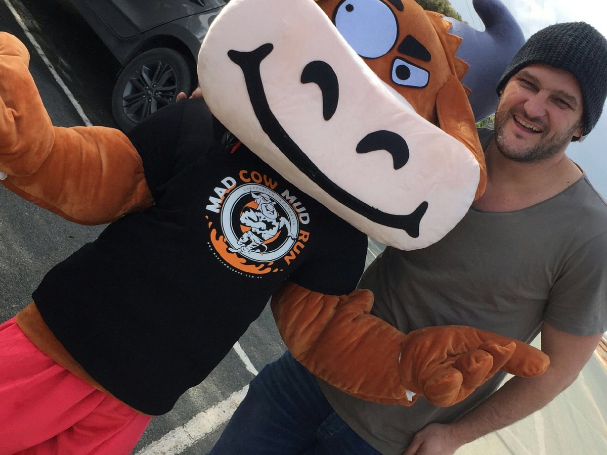 MadCowMudRun's tweet photo. Mad Cow Mud Run has a new mad mascot and mad mate. March 11 2017 @GreaterShepp @BrendanFevola25 @AlexFevola #NametheMad Cow #enternow&amp;save https://t.co/Wt6JyHwAUN